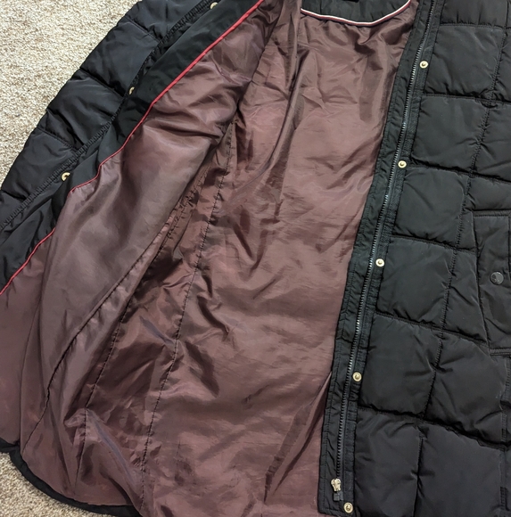 Tommy Hilfiger Black Fur-Trimmed Women's Winter Coat Small - Picture 6 of 7